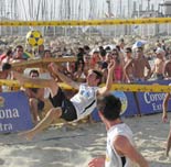 This year's Footvolley tournament will take place in its usual spot at the Tel Aviv Port on September 4 and September 10-11.  Irit Mor explores the history of this sport, in the world and in Israel...  
